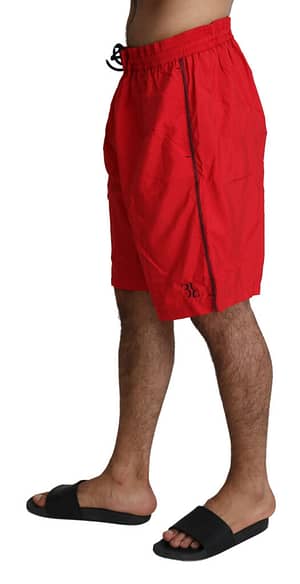 Red beachwear nylon swimshorts swimwear
