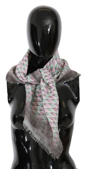 Costume National Multicolor Printed Neck Wrap Shawl Scarf