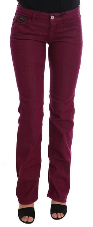 Costume National Red Wash Cotton Stretch Denim Jeans