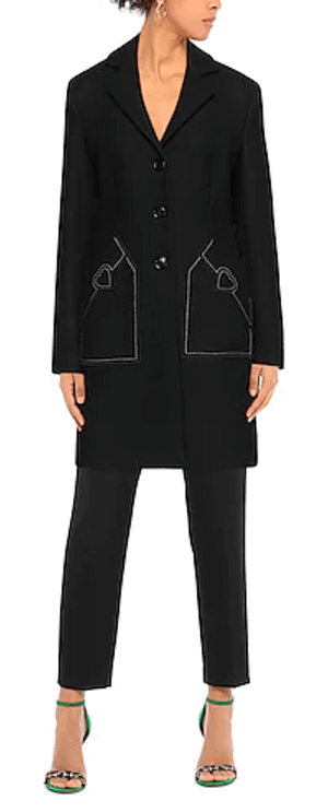 Black Virgin Wool Jackets & Coat