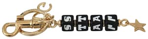 Gold Brass DG STAR Logo Badge Keychain