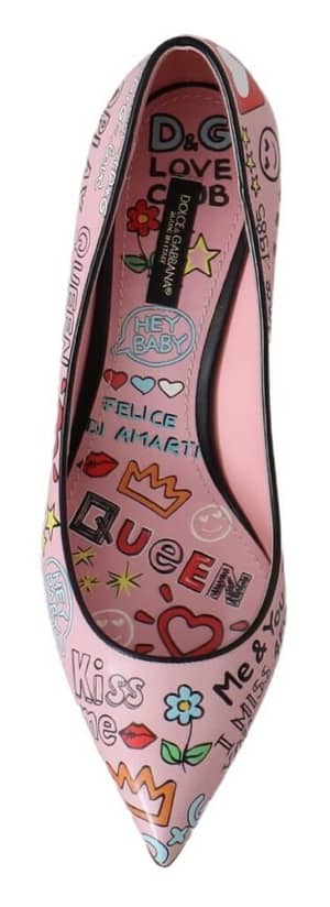 Pink Leather Queen Heels Pumps Shoes