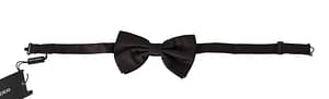 Dolce & Gabbana Brown Dotted Silk Adjustable Neck Papillon Bow Tie