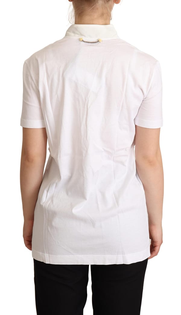 White cotton silk i'm in love top t-shirt