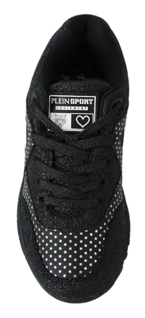Black polyester runner jasmines sneakers shoes