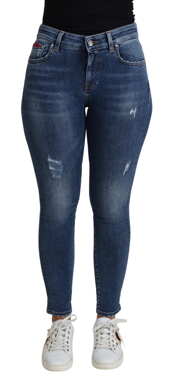 Dolce & gabbana blue high waist skinny trouser jeans