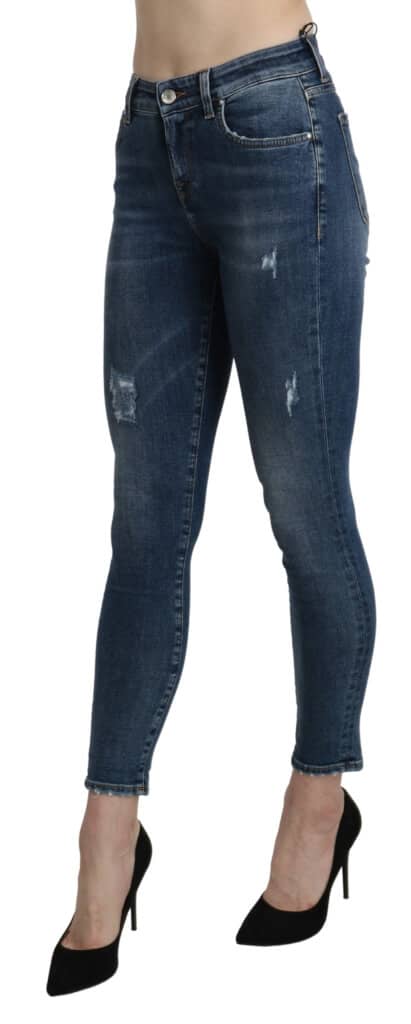 Blue skinny trouser cotton stretch jeans