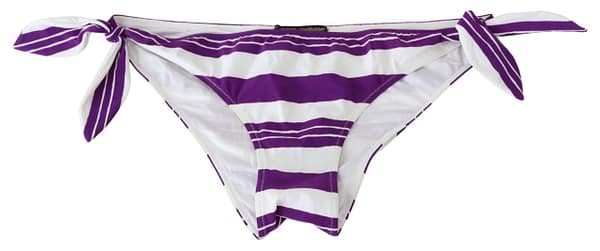 Purple white stripes beachwear bikini bottom