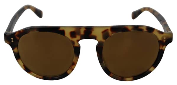 Dolce & gabbana brown tortoise oval full rim sunglasses