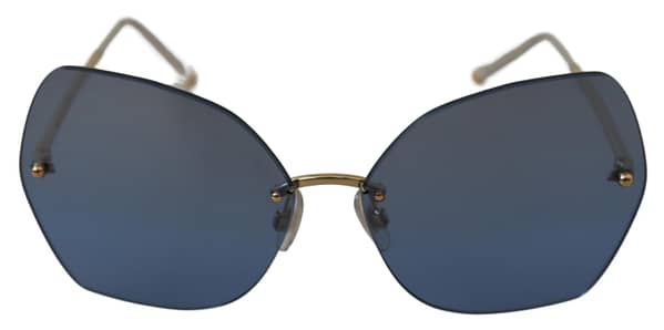 Dolce & gabbana blue mirror gold gradient women sunglasses
