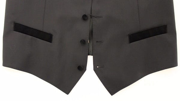 Black wool formal dress vest gilet jacket