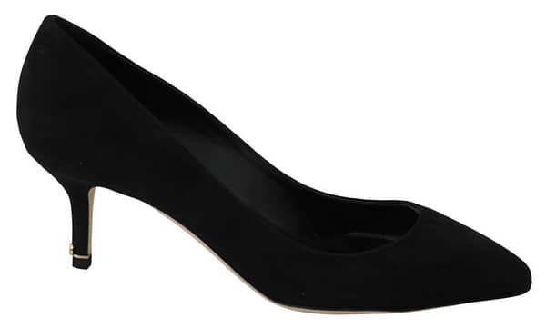 Dolce & gabbana black suede heels pumps classic shoes