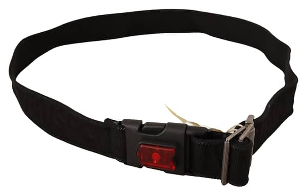 Black canvas plastic buckle waist belt