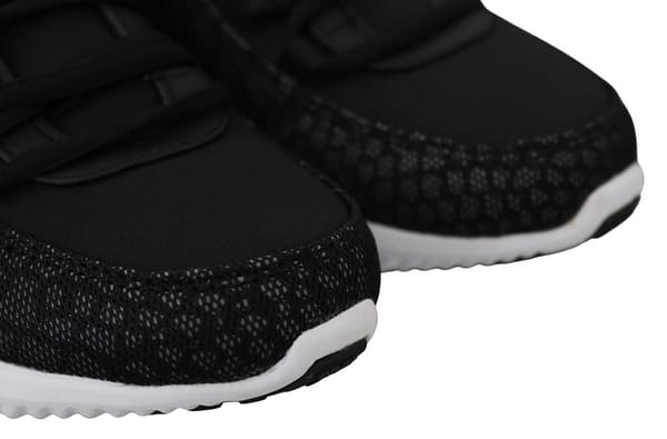 Black polyester adrian sneakers shoes