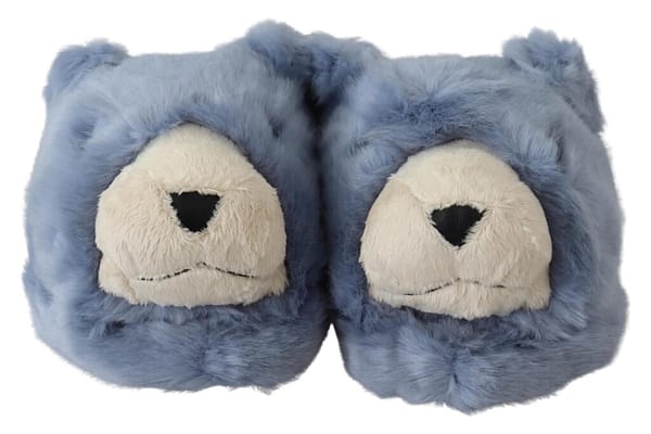 Blue teddy bear slippers sandals shoes