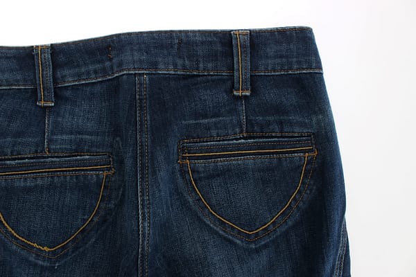 Blue cotton stretch low waist jeans