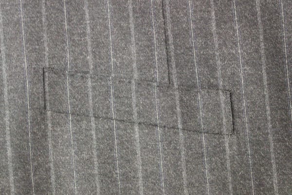 Gray striped wool logo vest gilet weste