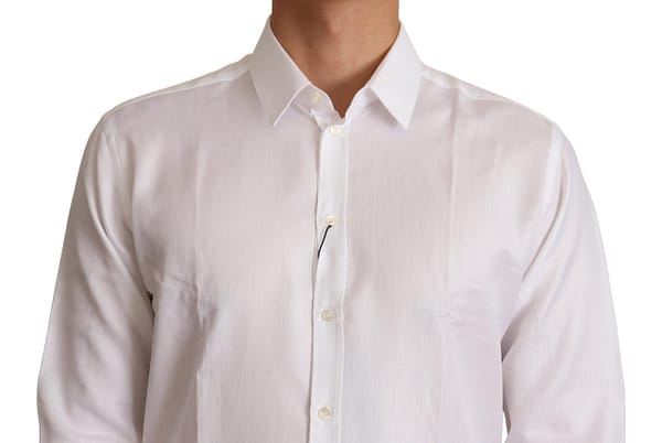 White cotton dress formal martini shirt