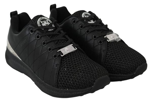 Black polyester runner gisella sneakers shoes