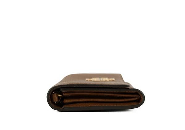 Britten moose pebbled leather flap envelope wristlet wallet