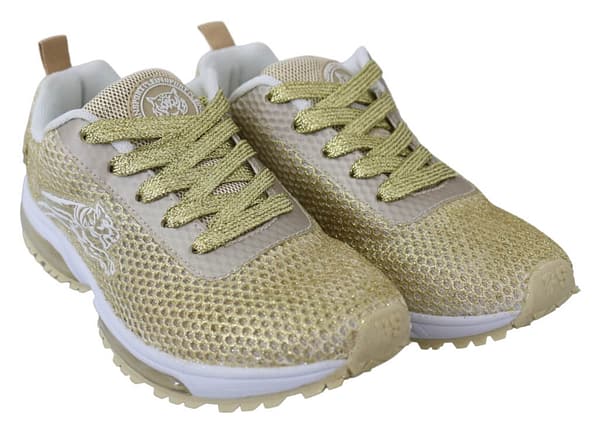 Gold polyester gretel sneakers shoes