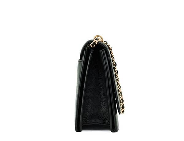 Britten medium black leather chain adjustable shoulder bag