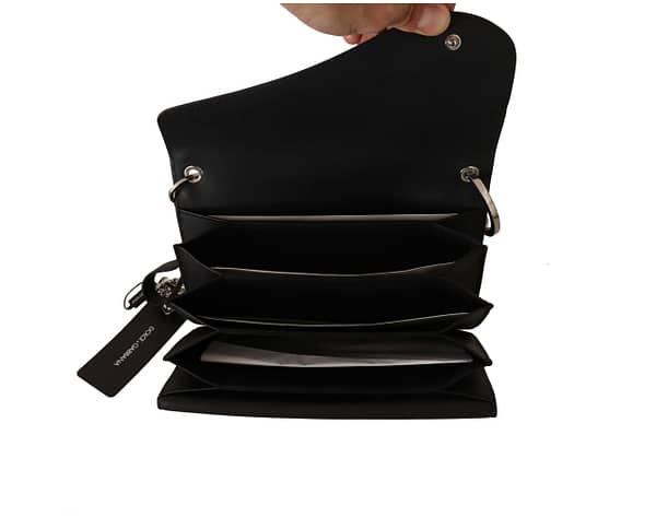 Black leather shoulder saddle cross body bag