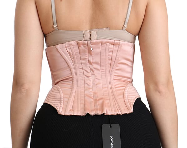 Silk pink corset belt stretch waist strap top