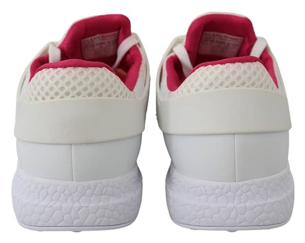 White polyester runner becky sneakers shoes