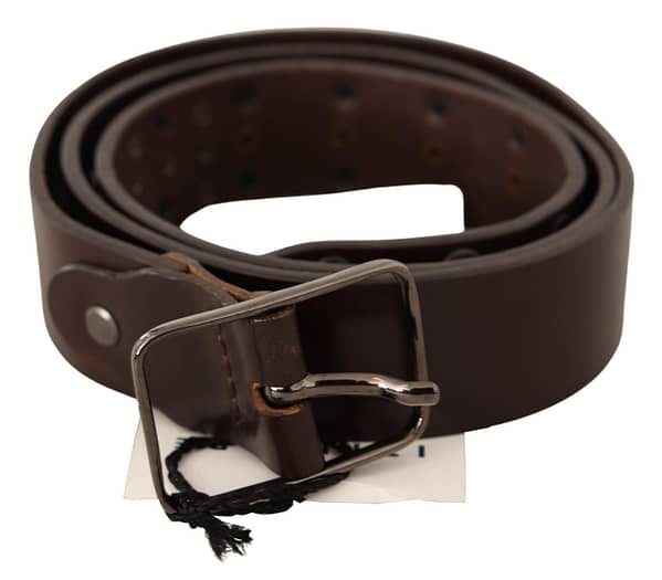 Brown studs buckle waist belt