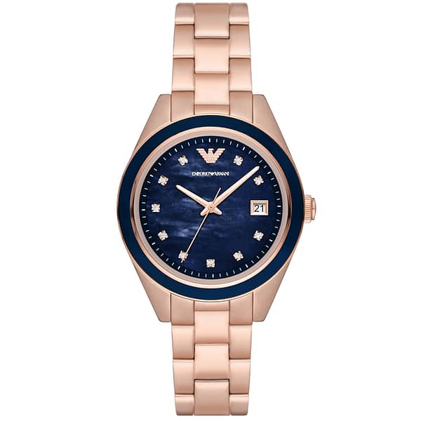 Emporio armani rose gold watches for woman