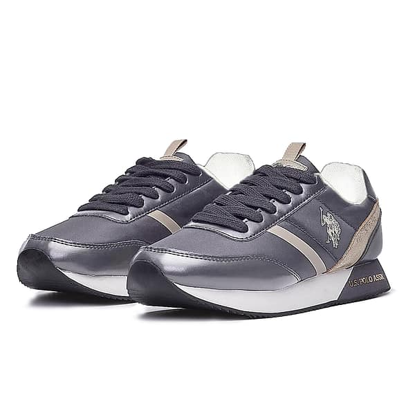 Gray nylon sneakers