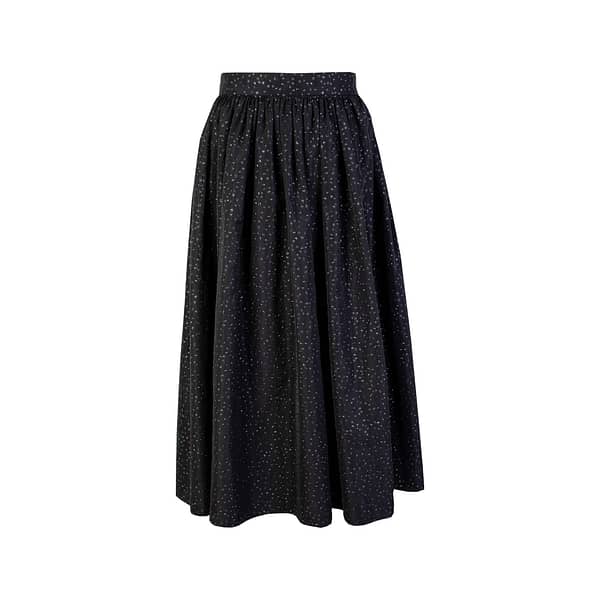 Lardini black flared embellished skirt