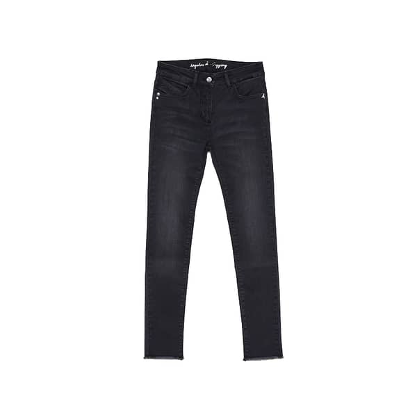Black polyester jeans & pant