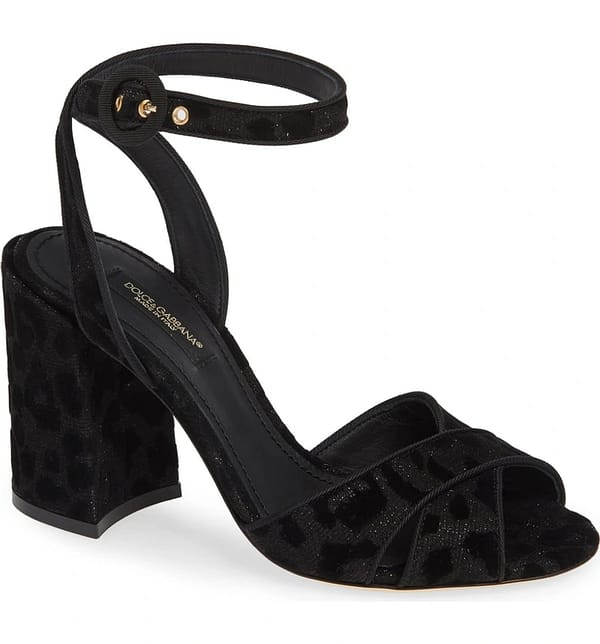Dolce & gabbana black polyurethane sandal