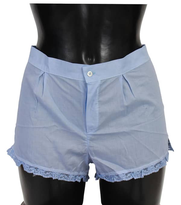 Ermanno scervino blue lace cotton shorts underwear