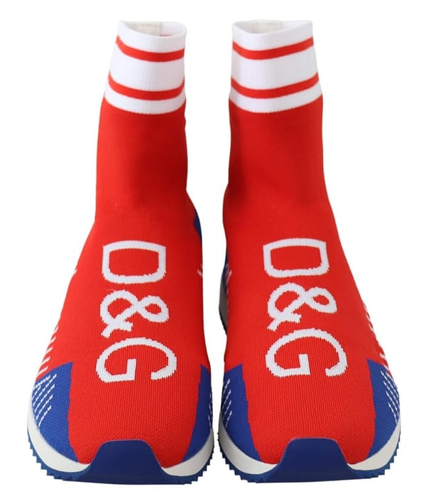 Blue red sorrento logo sneakers socks shoes