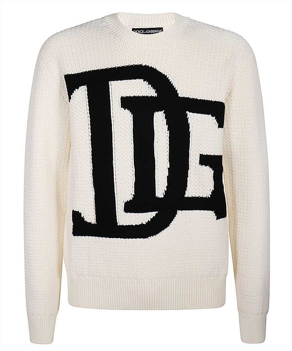 Dolce & gabbana white wool sweater