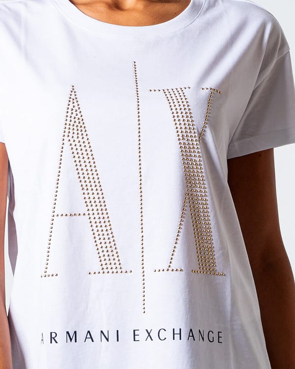 Armani exchange t-shirt logo ax borchie