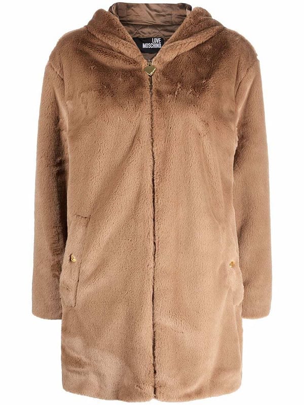 Love moschino beige polyester jackets & coat