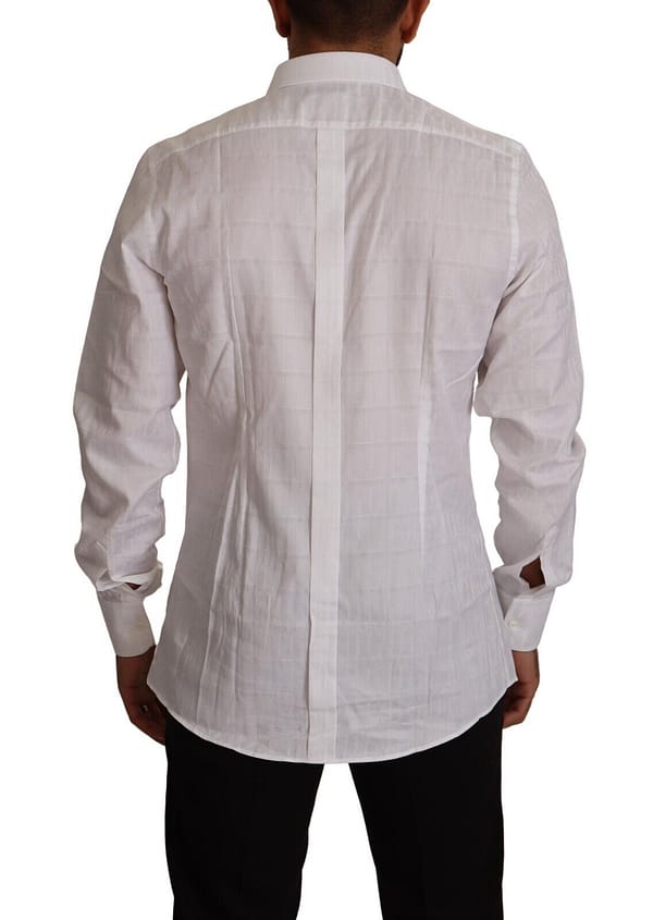 White gold cotton slim fit dress formal shirt