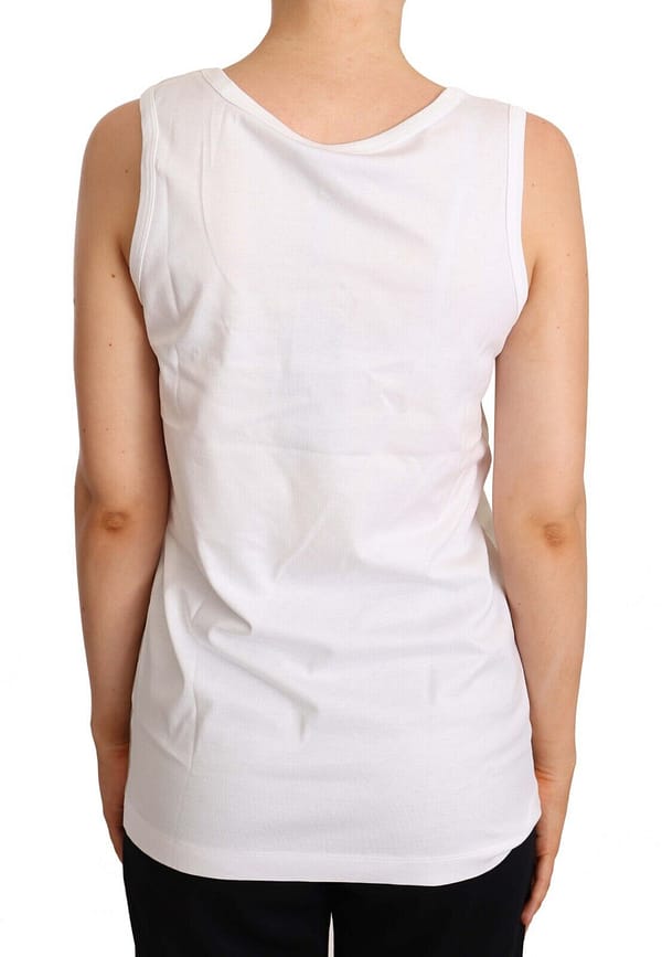 White ace of hearts print sleeveless t-shirt