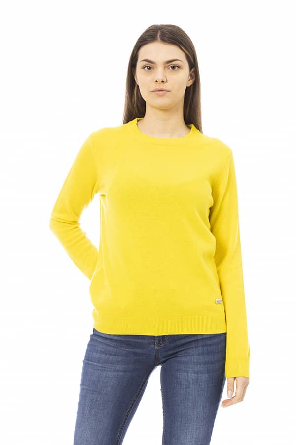 Baldinini trend yellow wool sweater