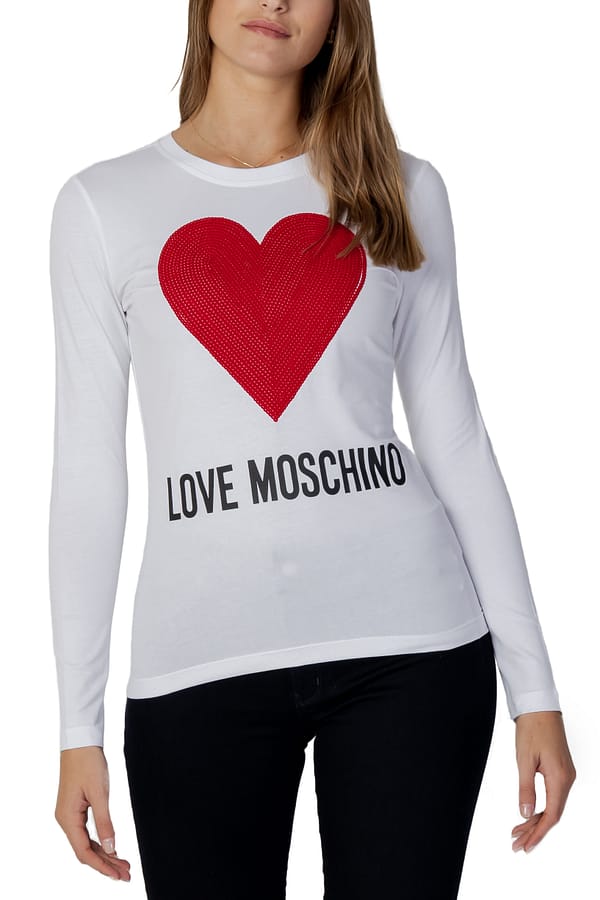 Love moschino love moschino t-shirt cuore paillettes