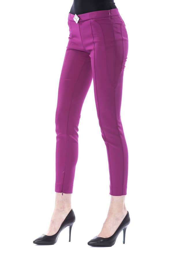 Violet polyester jeans & pant