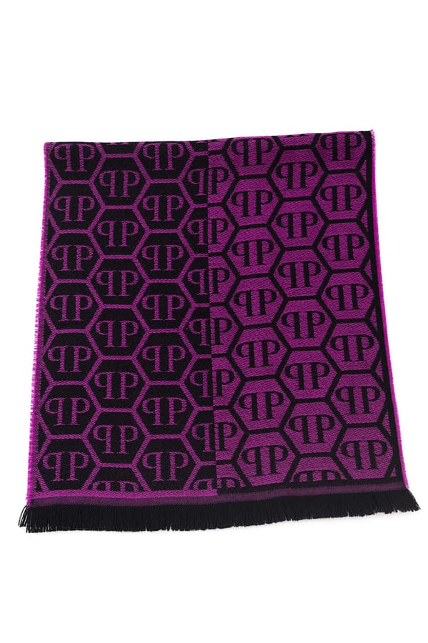 Philipp plein violet wool scarf
