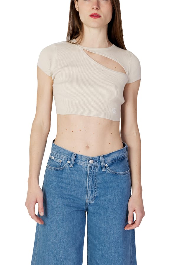 Calvin klein jeans asym cut out knitted