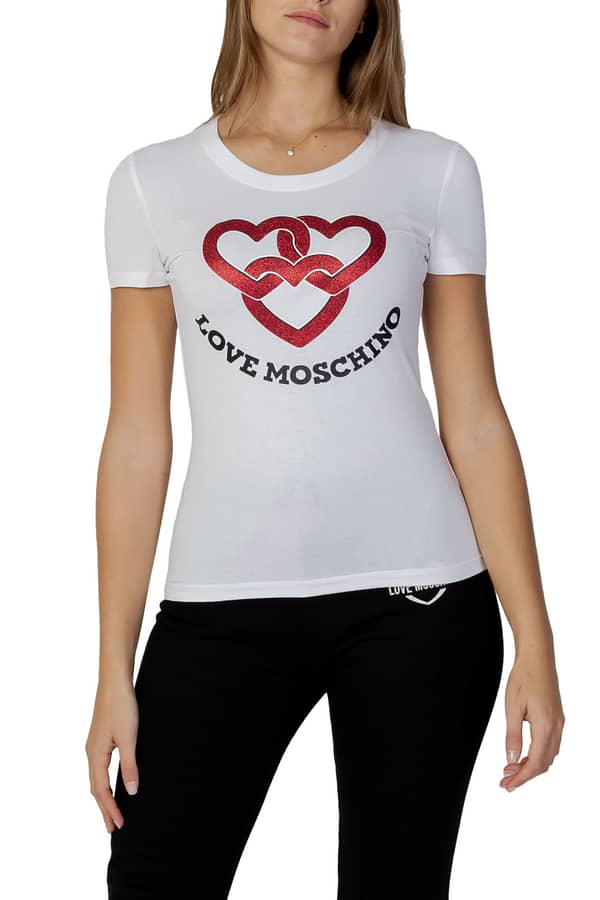 Love moschino love moschino t-shirt tris di cuori