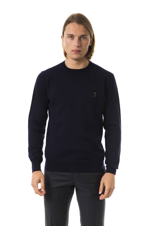 Uominitaliani blue merino wool sweater