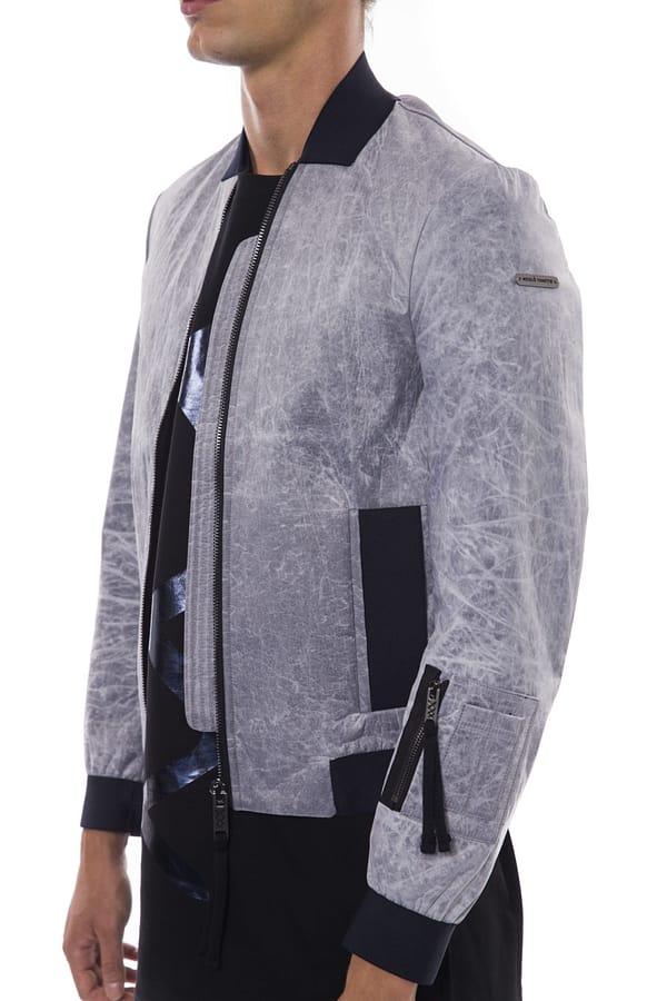 Gray polyester jacket